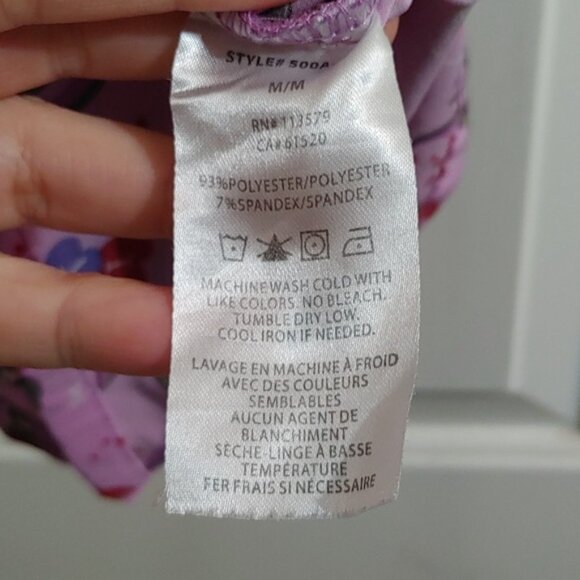 Zinnia nurse scrubs top shirt short sleeve love bunny purple pattern - Picture 8 of 9